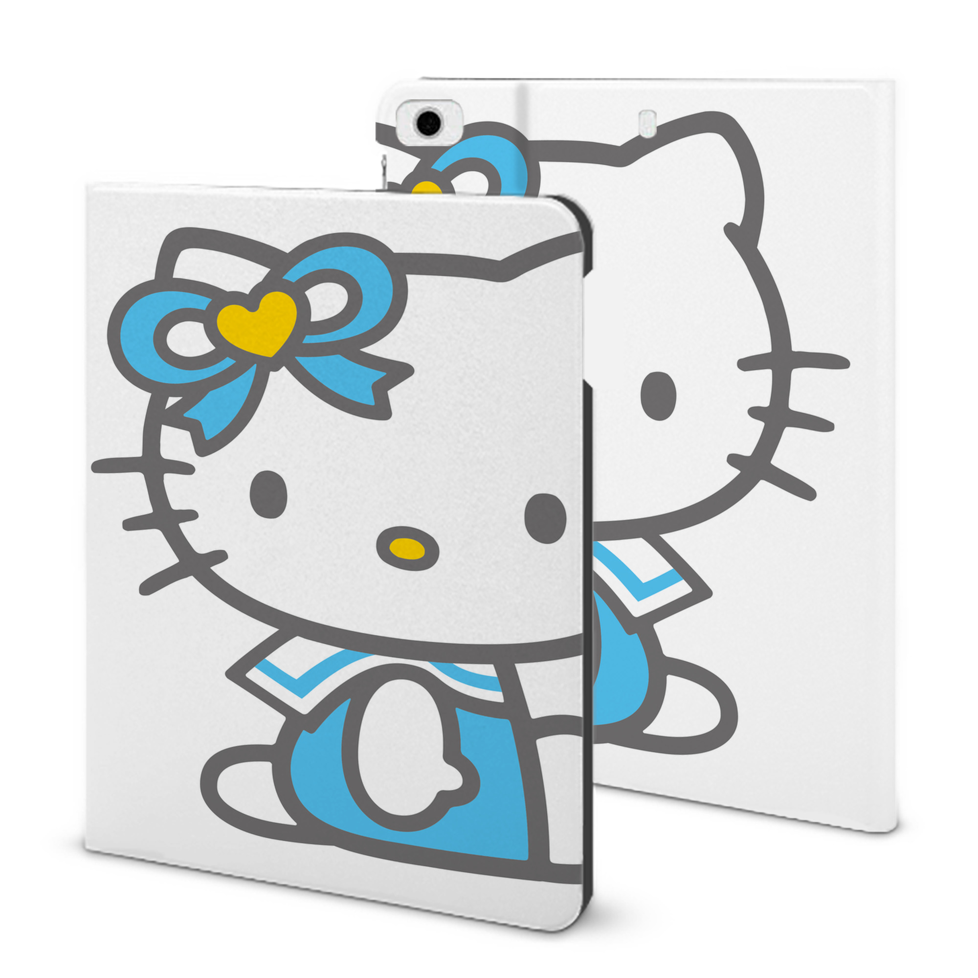 （画像用） Hello Kitty ハローキティ IPad ケース ブック型 PUレザー TPU 耐衝撃 軽量 薄型 ペン収納なし 全面保護 IPad 各モデル対応